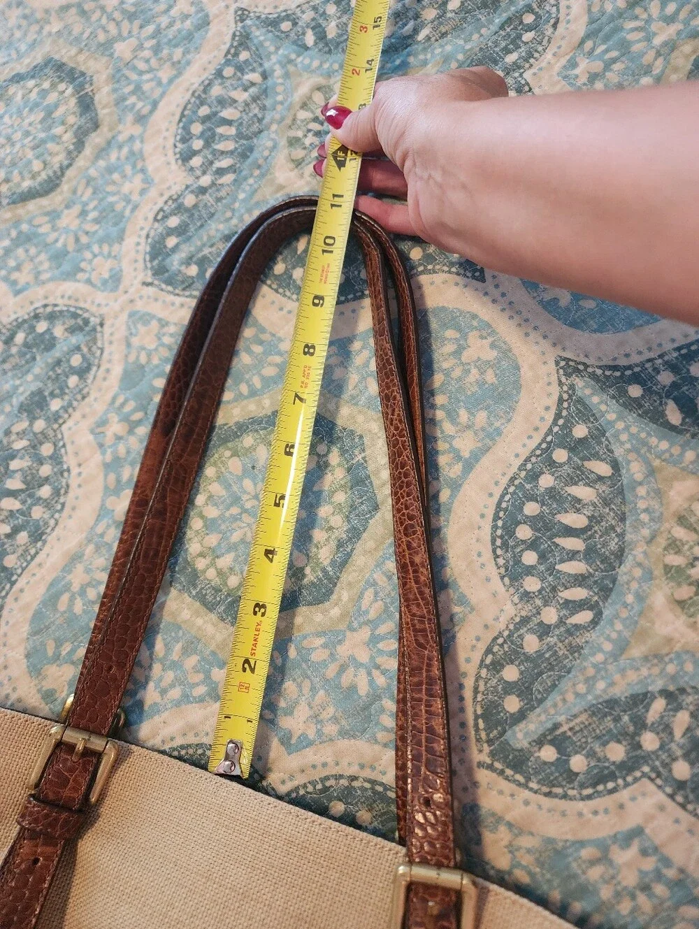 Will Leather Goods The Field Canvas & Croc Leather Tote Bag